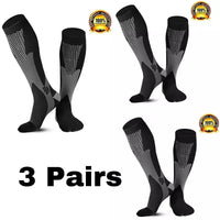 Men's Crew Length Compression Socks for Sports, Size EU 41-45