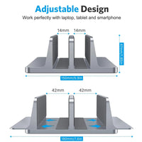 Adjustable Vertical Aluminum Laptop Stand Portable