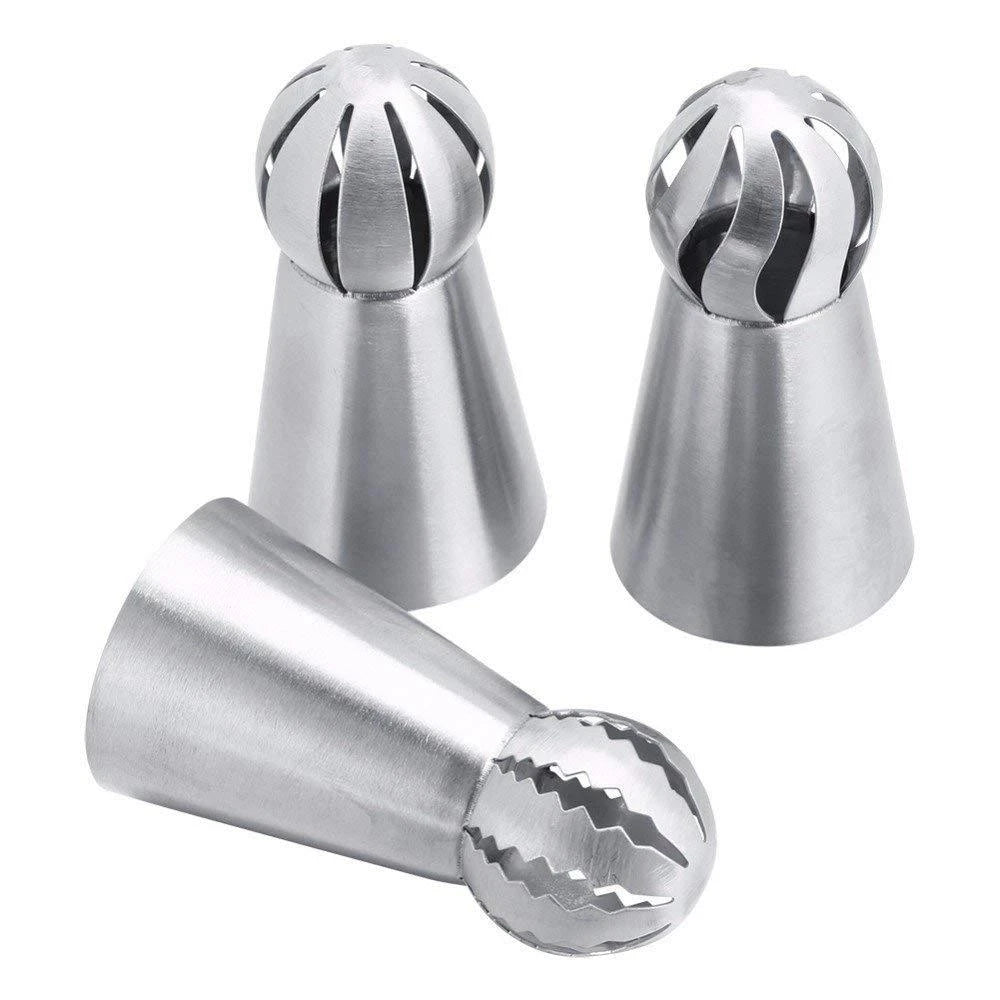 Russian Piping Nozzle 3 Styles Sphere Ball Icing Confectioners Pastry Tips Sugarcraft Cupcake Decorator Kitchen Bakeware Tools - Buy online at  Vibe In Cart.