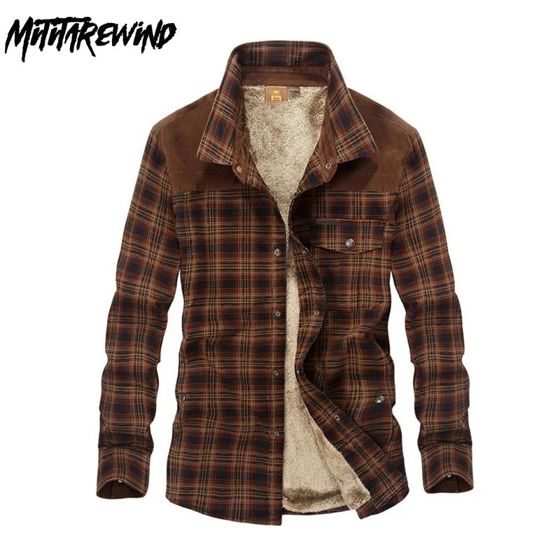 Brand Shirt Men Casual Shirts Wool Fleece Thick Warm Shirts for Men Handwork Plaid Shirt Men Camisa Denim Hombre Size M-4XL - Buy online at  Vibe In Cart.