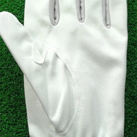 Men's 1-Piece White Fiber Cloth Golf Gloves for Left or Right Hand