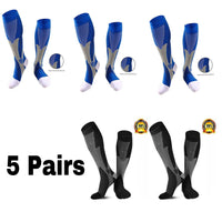 Men's Crew Length Compression Socks for Sports, Size EU 41-45