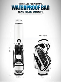 Men's PU Waterproof Golf Bag for 14 Clubs Large Capacity