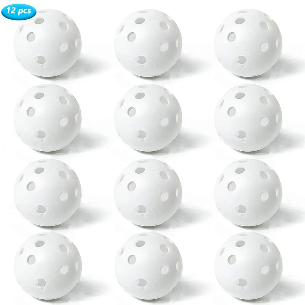12PcsPractice Golf Balls  Hollow Plastic Golf Training Balls Colored Airflow Golf Balls Swing Practice Driving Range PE Toy Ball - Buy online at  Vibe In Cart.