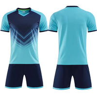 Men's and Boys' Polyester Football Jersey Set with Socks and Shin Guards
