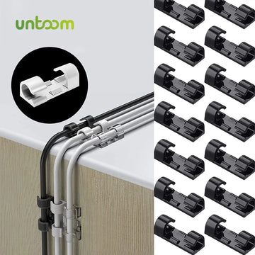Cable Organizer Clips for Desktop and Wall USB Management
