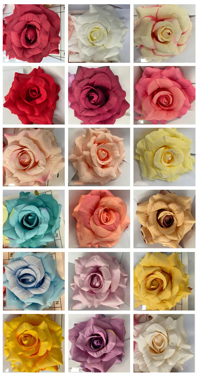 11cm Large Rose Head Imitation Flower Home Garden Potted Wedding Artificial Flower Wall Background Decorative Cloth Flower - Buy online at  Vibe In Cart.
