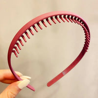 Women Simple Colorful Matte Toothed Hairbands Broken Hair Finishing Headband Outdoor Hair Hoop Headwear Fashion Hair Accessories - Buy online at  Vibe In Cart.