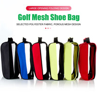 Nylon Zippered Golf Shoe Bag with Ventilation for Travel