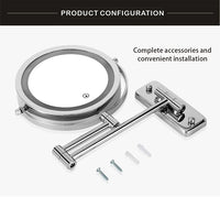 Folding Arm Extend Bathroom Mirror With LED Light 7 Inch Wall Mounted Double Side Smart Cosmetic Makeup Mirrors - Buy online at  Vibe In Cart.