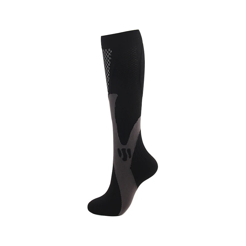 Men's Crew Length Compression Socks for Sports, Size EU 41-45