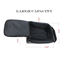 Unisex Black PU Leather Golf Shoes Bag 12.8x9.0x5.2 Inches