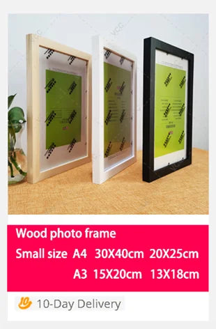 Custom Photo Wooden Picture Frame For Walls 10X15 15X20 20X25 A4 Vintage Photo Frame Stand For Pictures Commemorative Gift - Buy online at  Vibe In Cart.