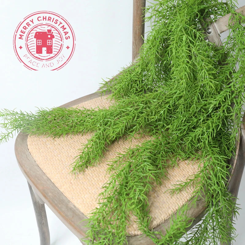 NEW 105cm Simulated Leaf Feel Pine Needle Wall Hanging Rattan Simulated Flower Micro Landscape Plant Wall Home Decoration - Buy online at  Vibe In Cart.