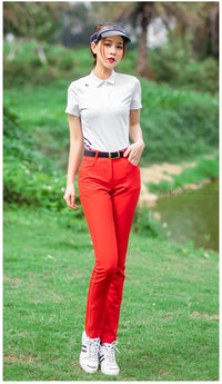 Women's Slim Fit High Waist Full Length Golf Pants Quick Dry Breathable Cotton Blend XS-XL