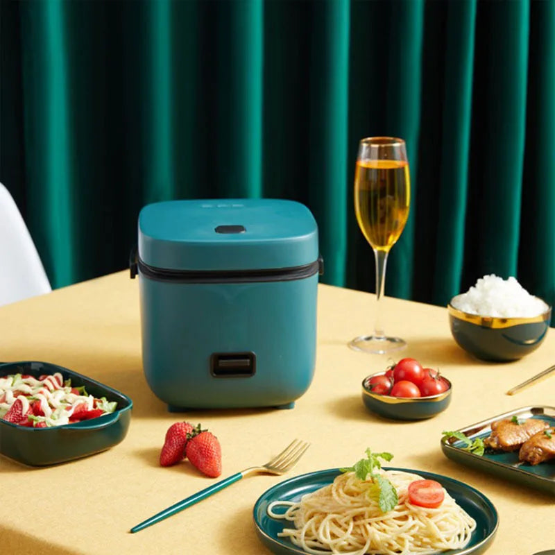 Mini Automatic Electric Rice Cooker with Steamer 1.2L for 1-2 People