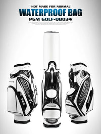 Men's PU Waterproof Golf Bag for 14 Clubs Large Capacity