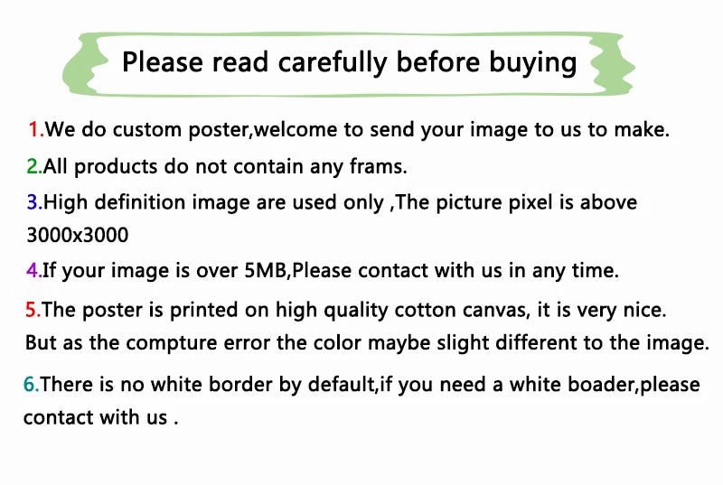 Personalized Gift Custom Poster Any Size Print Canvas Wall Art with Your Photo Painting Decoration Picture for Living Room - Buy online at  Vibe In Cart.