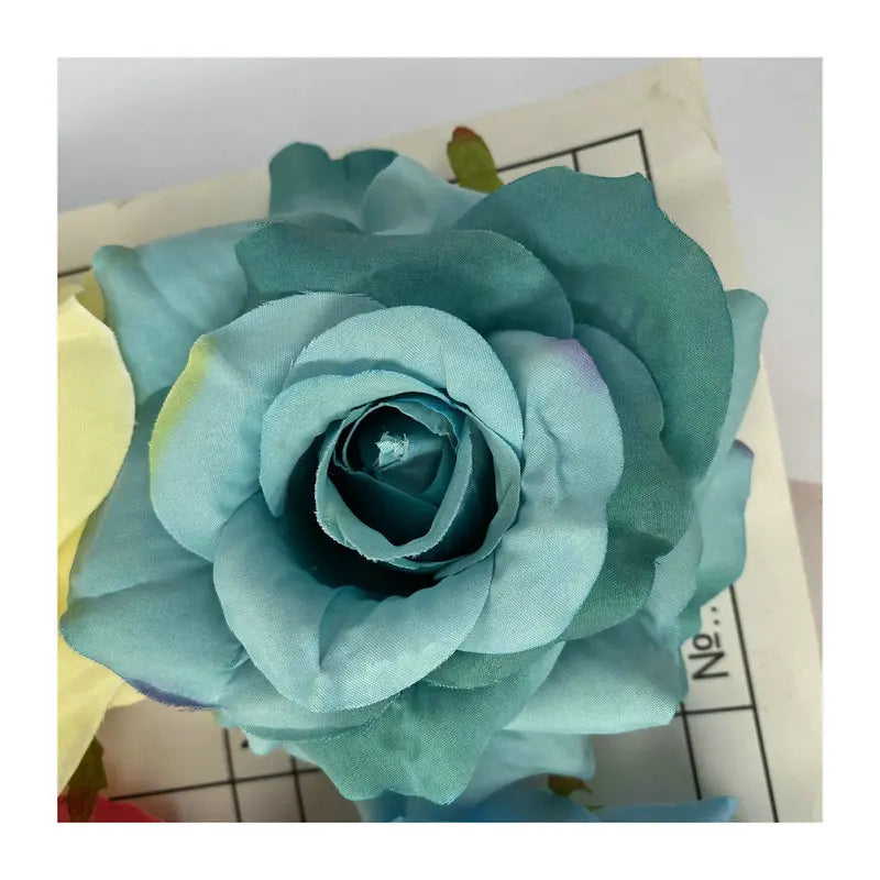 11cm Cotton Artificial Rose Flower Head Decoration