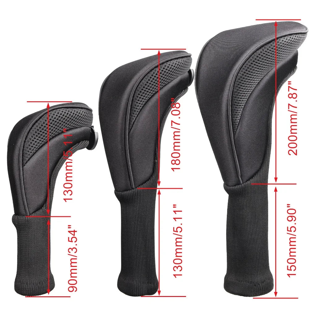 3Pcs/Set Long Neck Golf Club Head Covers Wood Driver Protect Headcover Number Tag Fairway Golf HeadCover Golf Accessories - Buy online at  Vibe In Cart.