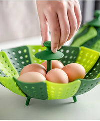 Plastic Folding Lotus Steamer Food Grade Steaming Rack Fruit Baskets Kitchen Storage Racks Vegetable Vapor Cooker Dish Cookware - Buy online at  Vibe In Cart.