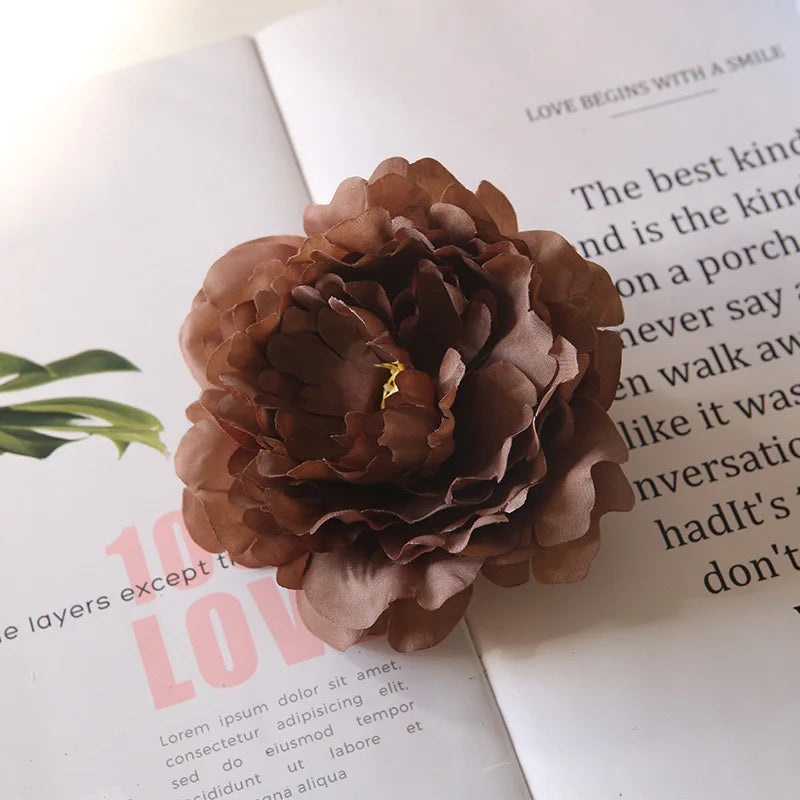 15PCS/lot Large Artificial Happy Peony Flower Head 13CM  Silk Blooming peony Wedding Flowers Wall Floral Party Home Decorative - Buy online at  Vibe In Cart.