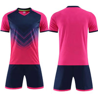 Men's and Boys' Polyester Football Jersey Set with Socks and Shin Guards