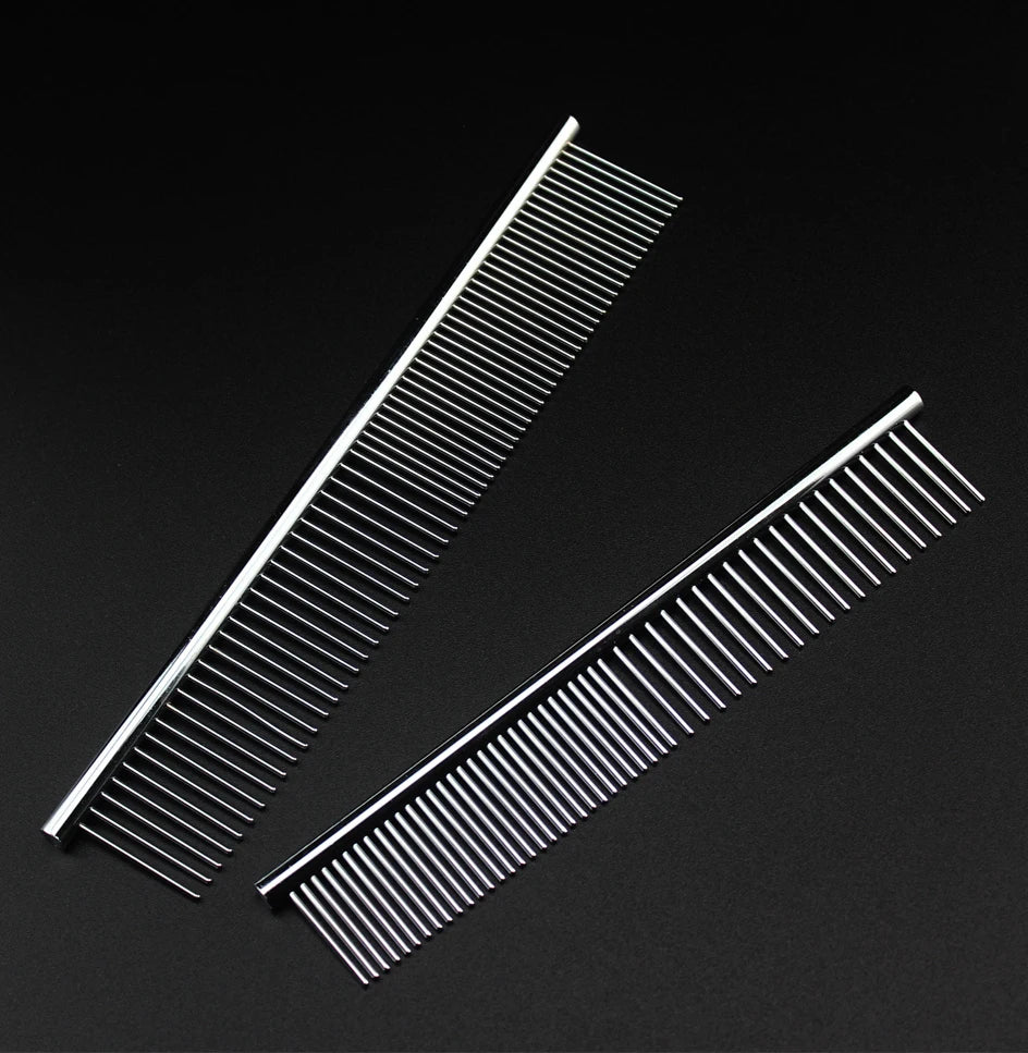Stainless Steel Dog Comb Long Thick Hair Fur Removal Brush 16/19cm Pets Dog Cat Grooming Dematting Combs for Shaggy Dogs - Buy online at  Vibe In Cart.