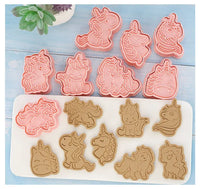8 Pcs/set Cookie Cutters Plastic 3D Cute Cartoon Pressable Biscuit Mold Cookie Stamp Kitchen Baking Pastry Bakeware - Buy online at  Vibe In Cart.