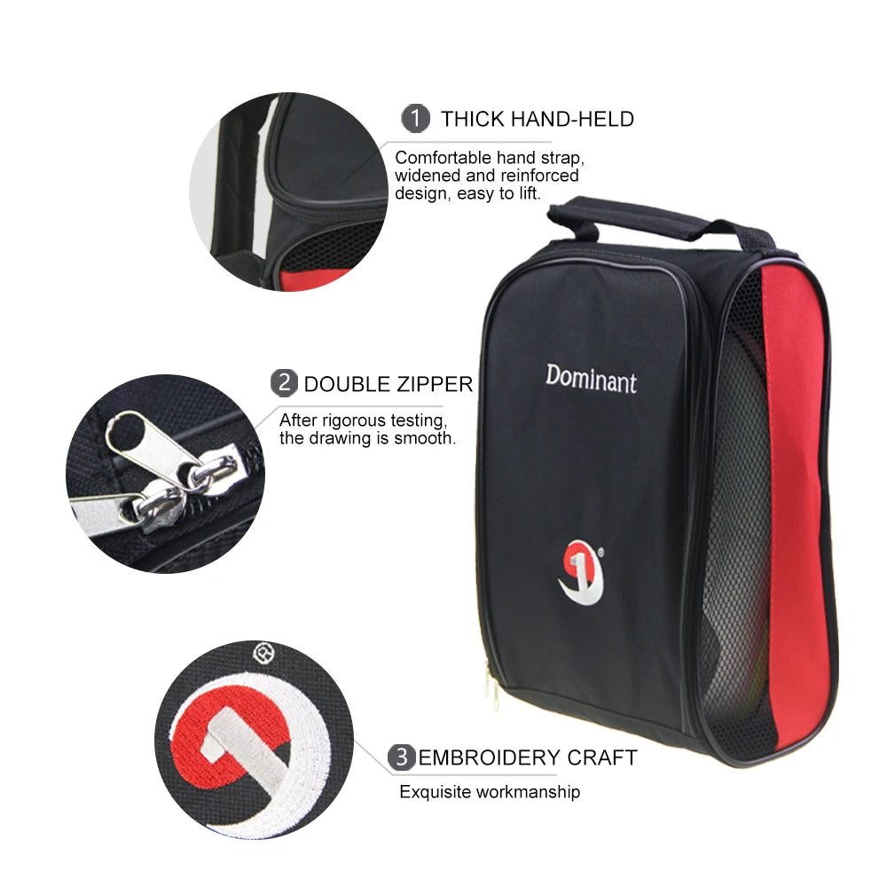 Nylon Zippered Golf Shoe Bag with Ventilation for Travel