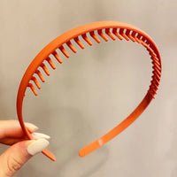 Women Simple Colorful Matte Toothed Hairbands Broken Hair Finishing Headband Outdoor Hair Hoop Headwear Fashion Hair Accessories - Buy online at  Vibe In Cart.