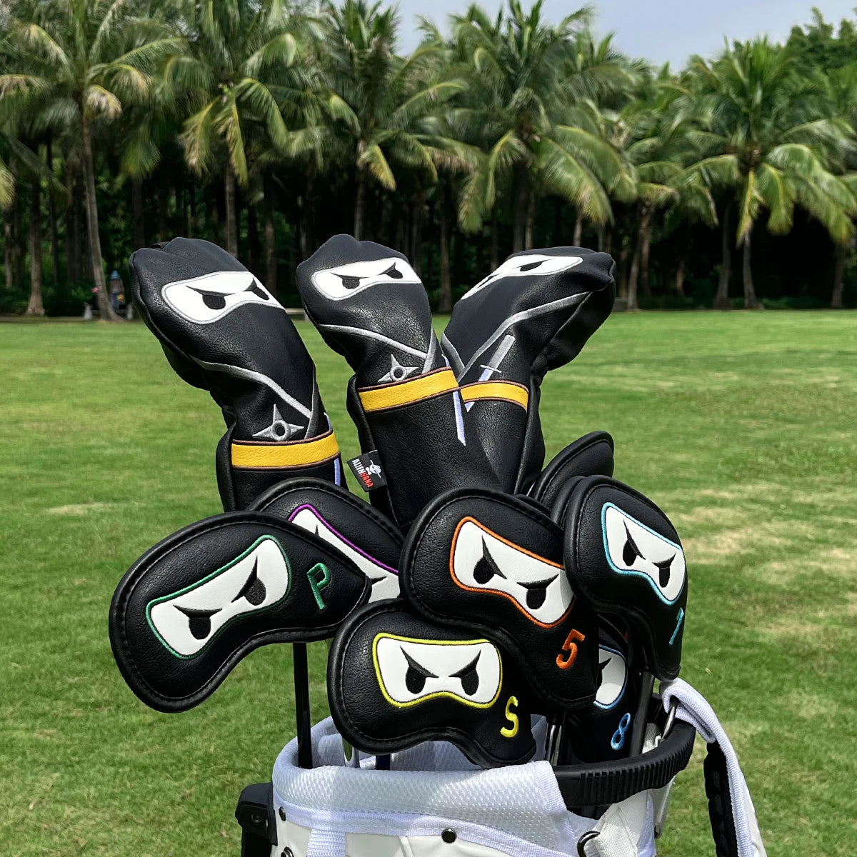 Golf Club headcover Set Aliennana Black Ninja Driver Head Cover Fairway Golf Headcvoer Hybird Blade putter Mallet Putter Covers - Buy online at  Vibe In Cart.