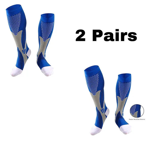 Men's Crew Length Compression Socks for Sports, Size EU 41-45