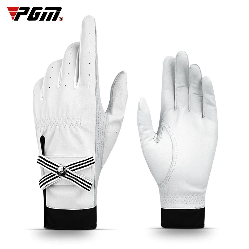 PGM Golf Gloves Women Sheepskin Breathable Palm Ladies Genuine Leather Sport Gloves Anti-Slip Training Mittens Elegant 1 Pair - Buy online at  Vibe In Cart.