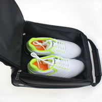 Unisex Black PU Leather Golf Shoes Bag 12.8x9.0x5.2 Inches