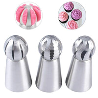 Russian Piping Nozzle 3 Styles Sphere Ball Icing Confectioners Pastry Tips Sugarcraft Cupcake Decorator Kitchen Bakeware Tools - Buy online at  Vibe In Cart.