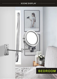 Folding Arm Extend Bathroom Mirror With LED Light 7 Inch Wall Mounted Double Side Smart Cosmetic Makeup Mirrors - Buy online at  Vibe In Cart.