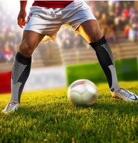 Men's Crew Length Compression Socks for Sports, Size EU 41-45