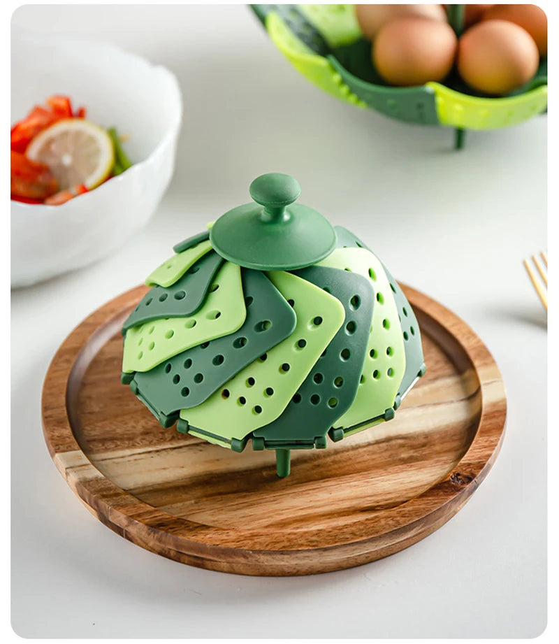 Plastic Folding Lotus Steamer Food Grade Steaming Rack Fruit Baskets Kitchen Storage Racks Vegetable Vapor Cooker Dish Cookware - Buy online at  Vibe In Cart.