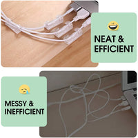 Cable Organizer Clips for Desktop and Wall USB Management