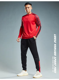 Unisex Polyester Long Sleeve Sports Tracksuit for Soccer and Fitness
