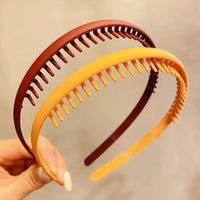 Women Simple Colorful Matte Toothed Hairbands Broken Hair Finishing Headband Outdoor Hair Hoop Headwear Fashion Hair Accessories - Buy online at  Vibe In Cart.
