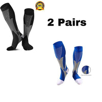 Men's Crew Length Compression Socks for Sports, Size EU 41-45