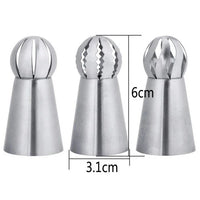 Russian Piping Nozzle 3 Styles Sphere Ball Icing Confectioners Pastry Tips Sugarcraft Cupcake Decorator Kitchen Bakeware Tools - Buy online at  Vibe In Cart.