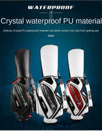 Men's PU Waterproof Golf Bag for 14 Clubs Large Capacity
