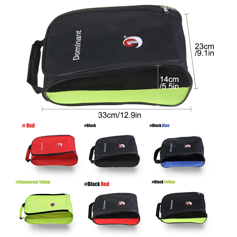 Nylon Zippered Golf Shoe Bag with Ventilation for Travel
