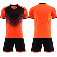 Men's and Boys' Polyester Football Jersey Set with Socks and Shin Guards
