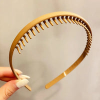 Women Simple Colorful Matte Toothed Hairbands Broken Hair Finishing Headband Outdoor Hair Hoop Headwear Fashion Hair Accessories - Buy online at  Vibe In Cart.