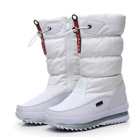 Women's Mid-Calf Platform Snow Boots with Flat Heel