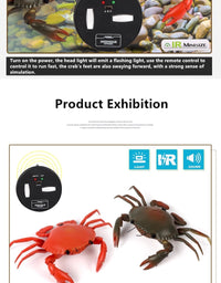 Smart Intelligent RC Robot crab Toy With eye flash light simulation sound crab Model Toy high simulation crab design classic toy